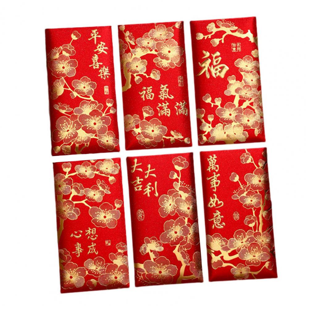 Year of Snake Envelopes Lucky Money Envelope Set 6pcs Chinese New Year Envelopes 2025 Year of Snake Lucky for Lunar for Gifting