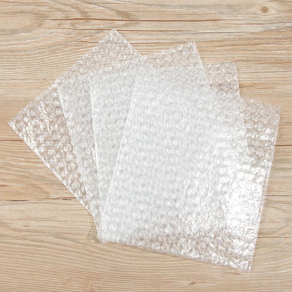 50pcs Plastic Double Film Cushioning Covers White Bubble Bag Foam Packing Bags Protective Wrap Shockproof Package