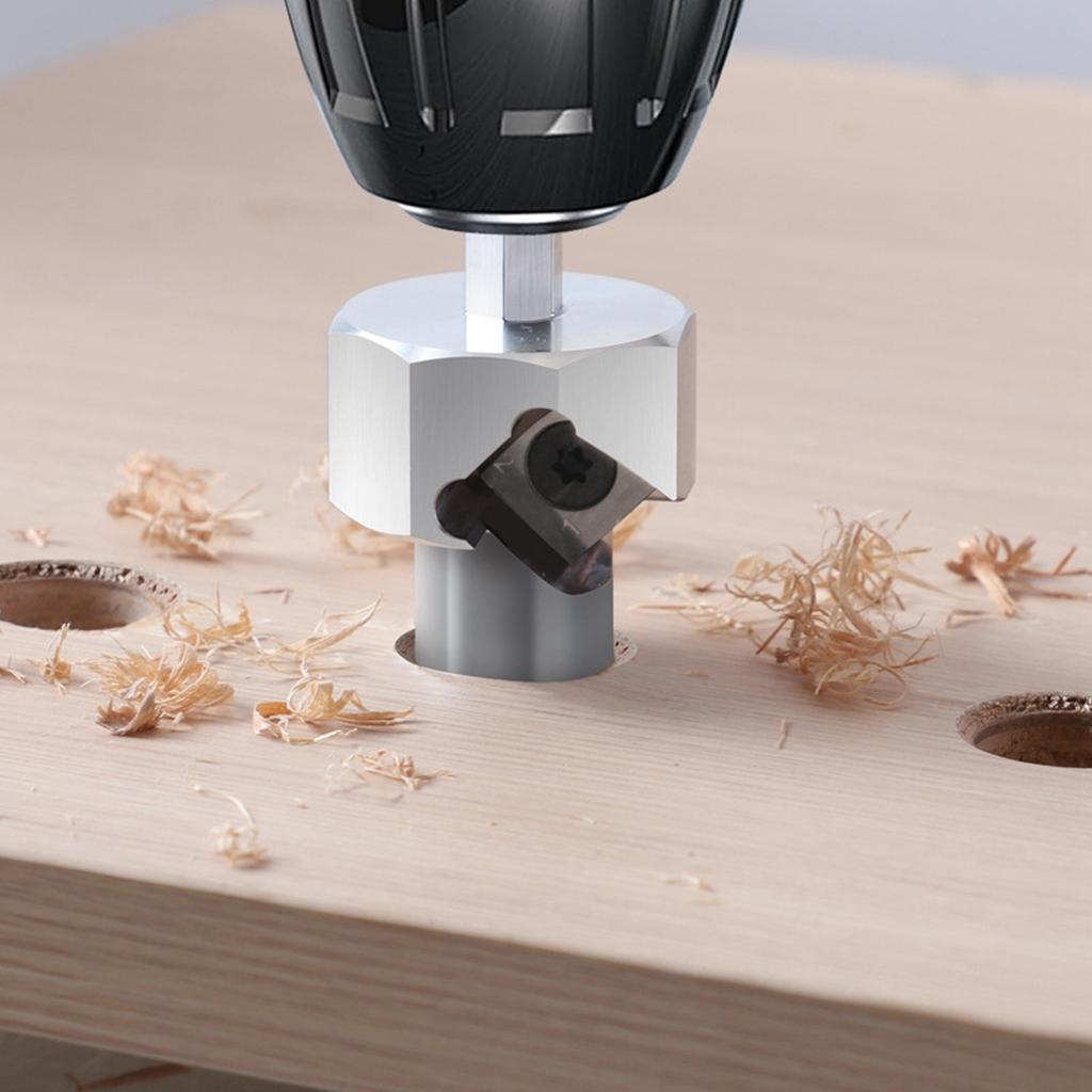 Dog Hole Drill Bit Kit Dog Hole Chamfer Tool Set 19mm Drill Bit Vertical Drilling Locator Bench Dog Hole Chamfer Reamer Tool