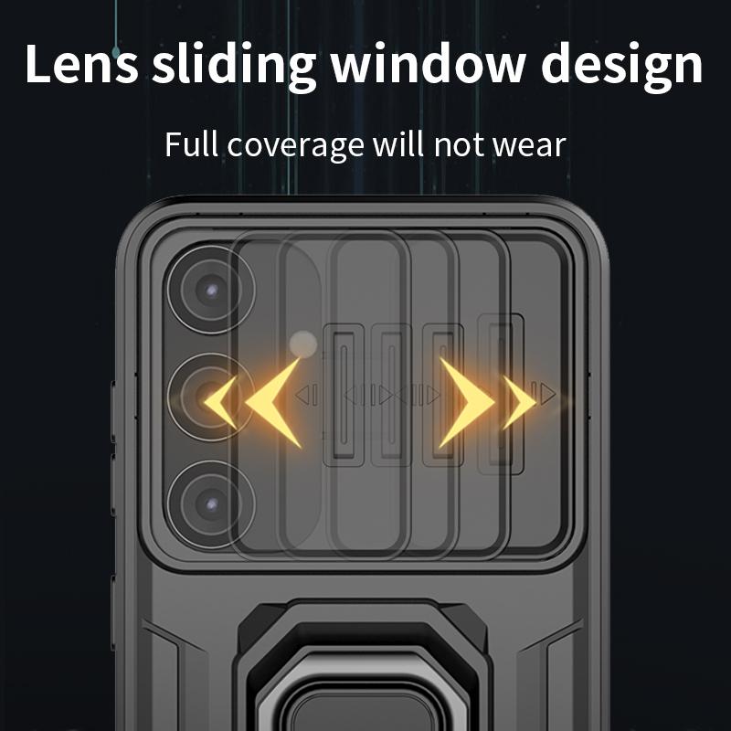Armor Case For Samsung Galaxy S24 FE Ultra S23 Plus A15 A25 A35 A55 5G Protective Cover Ring Stand Holder Coque Fundas Capa