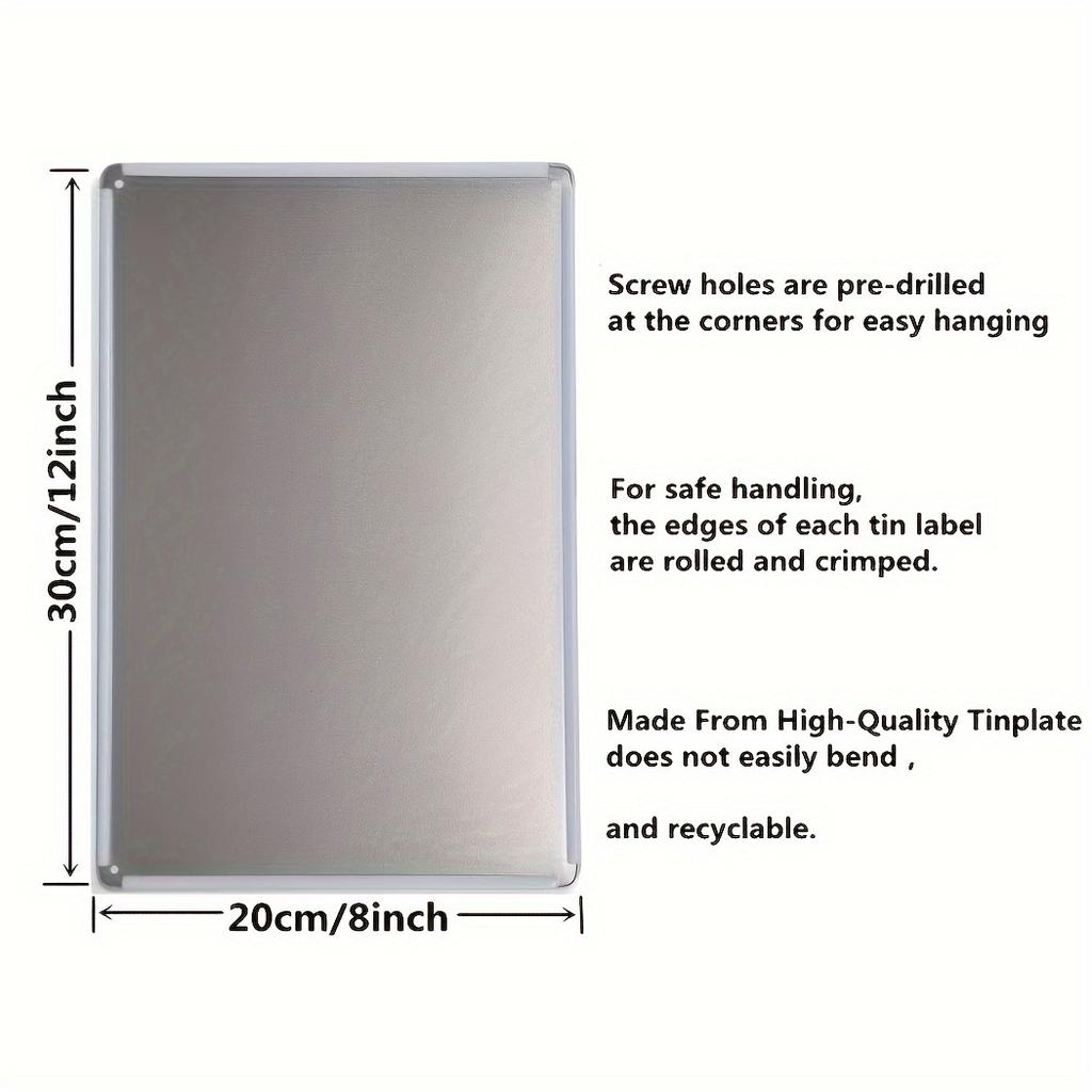 1 Stück Vintage Badezimmer Wanddekoration, Vintage Kunst Blechschild, Familienbar, Bar, Café, Bauernzimmer Metallplakette, klassisches Poster