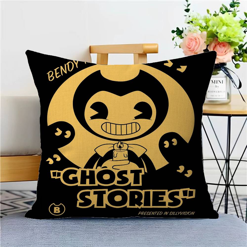 

B-Bendy and the I-Ink M-Machine Pillow Cushion Cover Pillowcase Living Room Sofa Home Decor Customized 12x12Inch
