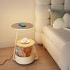 OEING Bedside Table Lamp with Wireless Charger and Storage