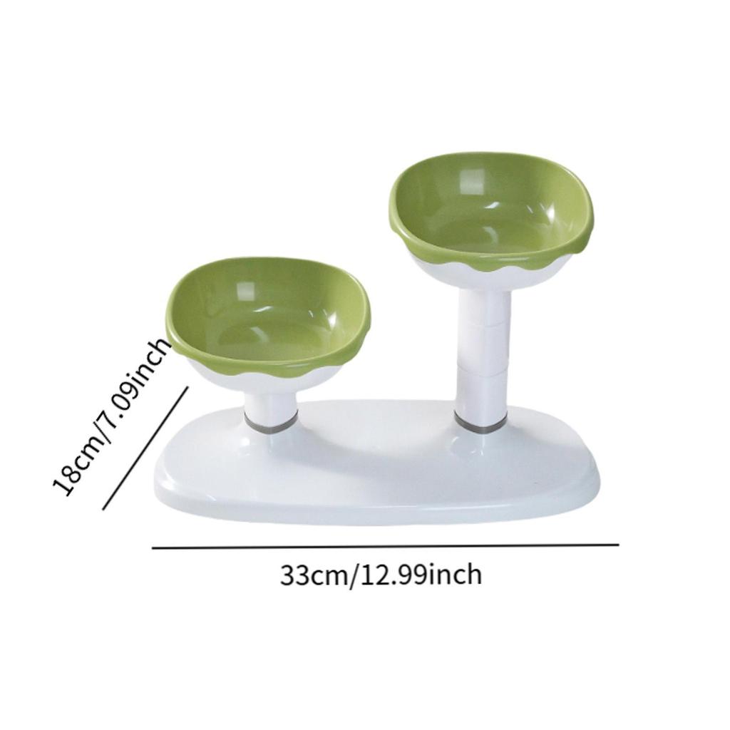 Elevated Cat Bowl Adjustable Height and Angle Cat Water Bowl Pet Feeding Bowl Pet Food Bowl for Cats Kitten Small Dogs Kitty