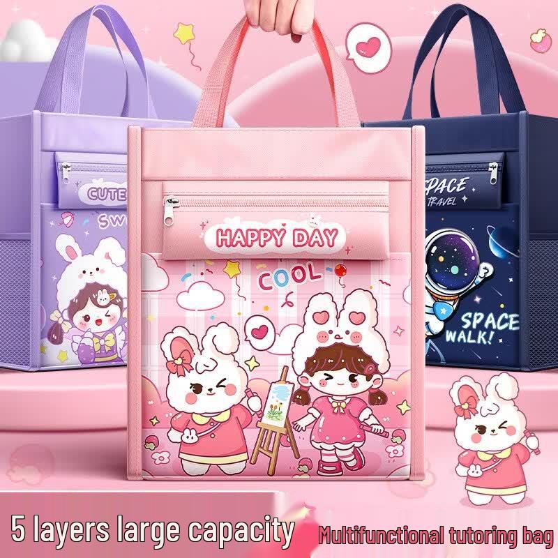 Kids Cartoon School & Art Document Bag