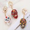 Mandala Skull Keychains with Buckle Skull Key Chain Pedant Creative Skeleton Keyring  Car