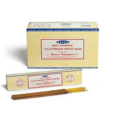 Nag Champa California White Sage  Incense Sticks Agarbatti 180 Grams Box | 12 Packs of 15 Grams Each In a Box | Export Quality