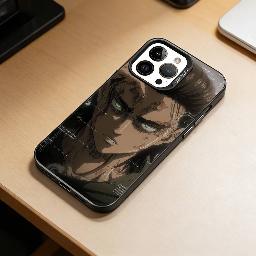 Attack On T-Titan Phone Case For iPhone 17,16,15,14,13,12,11 Plus,Pro Max,XS,Colorful Silver Black Cover