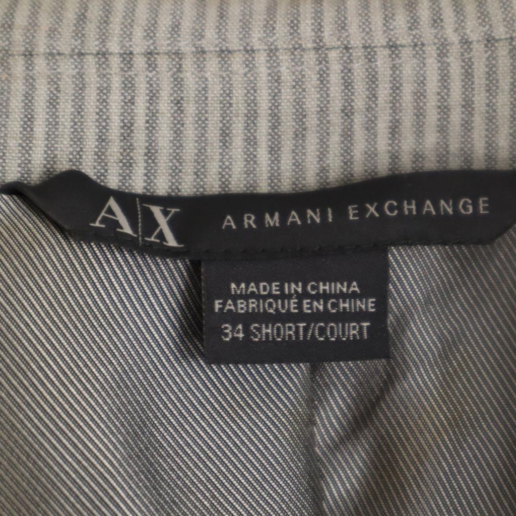 ARMANI EXCHANGE Striped Pattern tailored jacket 34 gray Men's Used