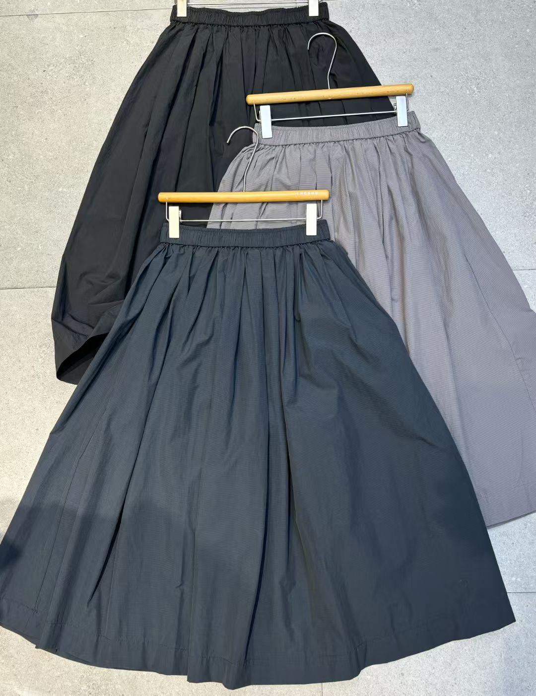 

Юбка-зонт большого размера с высокой талией в корейском стиле - Весна/Лето Свободный крой One Size серый