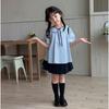 SEVEN BOBI Colección de Top y Falda Plisada Estilo Academia Coreana para Niñas