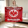 1PC Eintracht Frankfurt Custom Name Patterned Flannel Blanket Suitable For All Seasons for Home Decor Warmth and Comfort Gifts Holiday Present