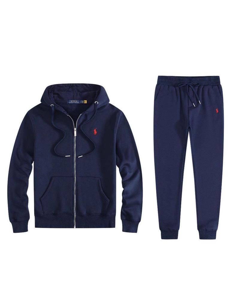 Set de Hupă cu Logo Cal Mic și Jachetă Polo cu Fermoar pentru Bărbați - Toamnă