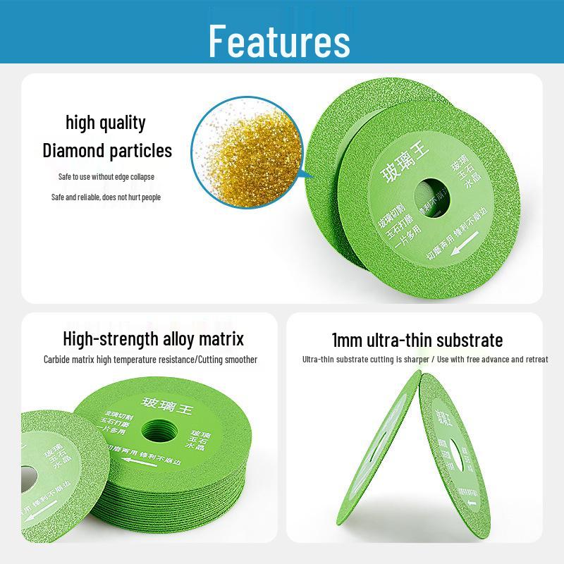 Glass King Diamond Saw Blade for Cutting Tile, Ceramic, Marble, and Stone