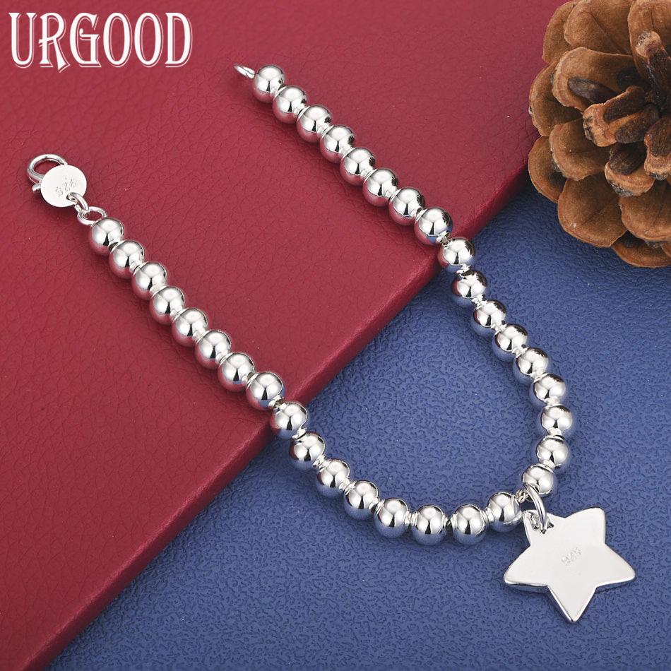925er Sterlingsilber 4mm Seitenkette Handgelenkarmband Geschenk Schmuck