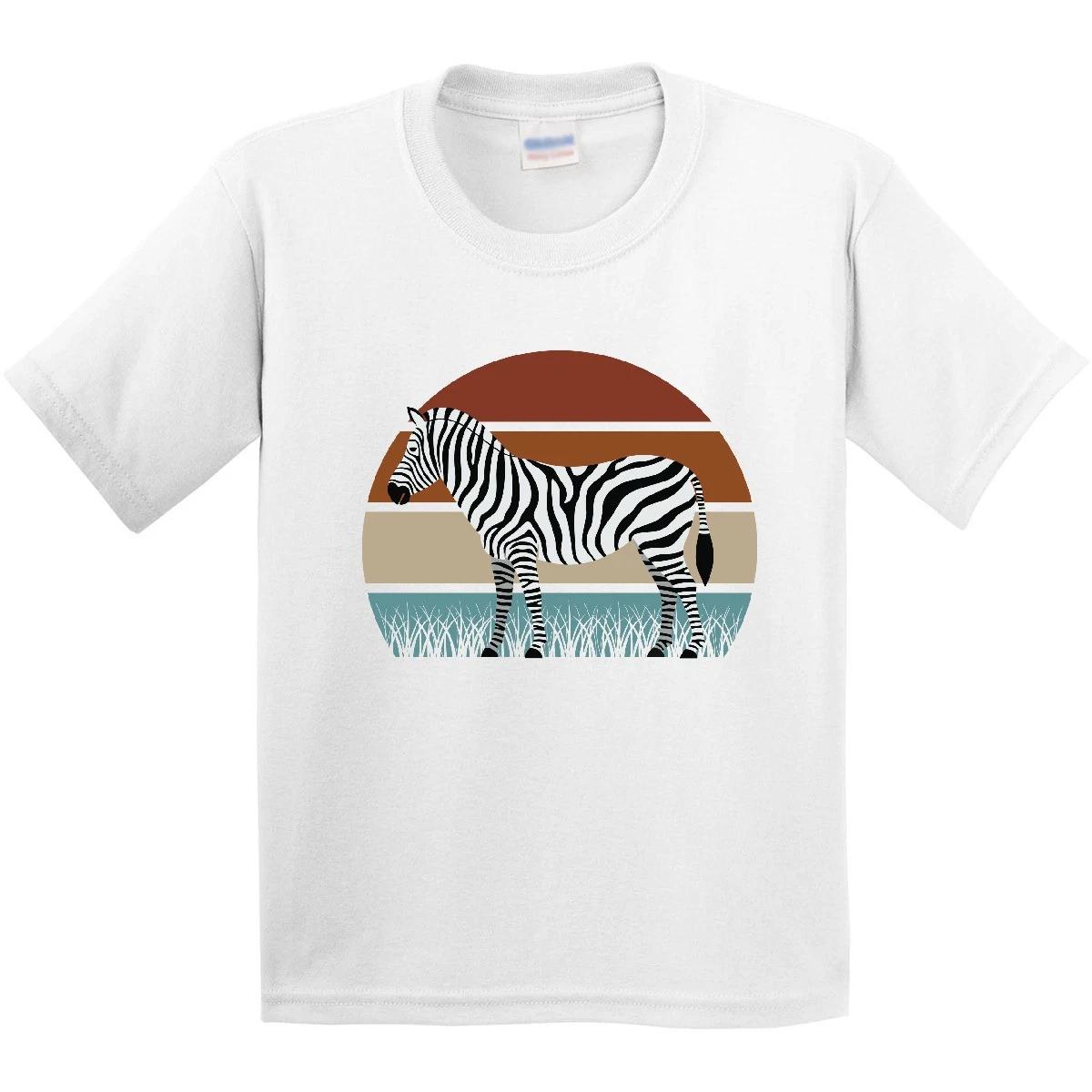 Inktastic Zebra Safari Animal Sunset Youth T-Shirt African Clothing Tee Kids 120