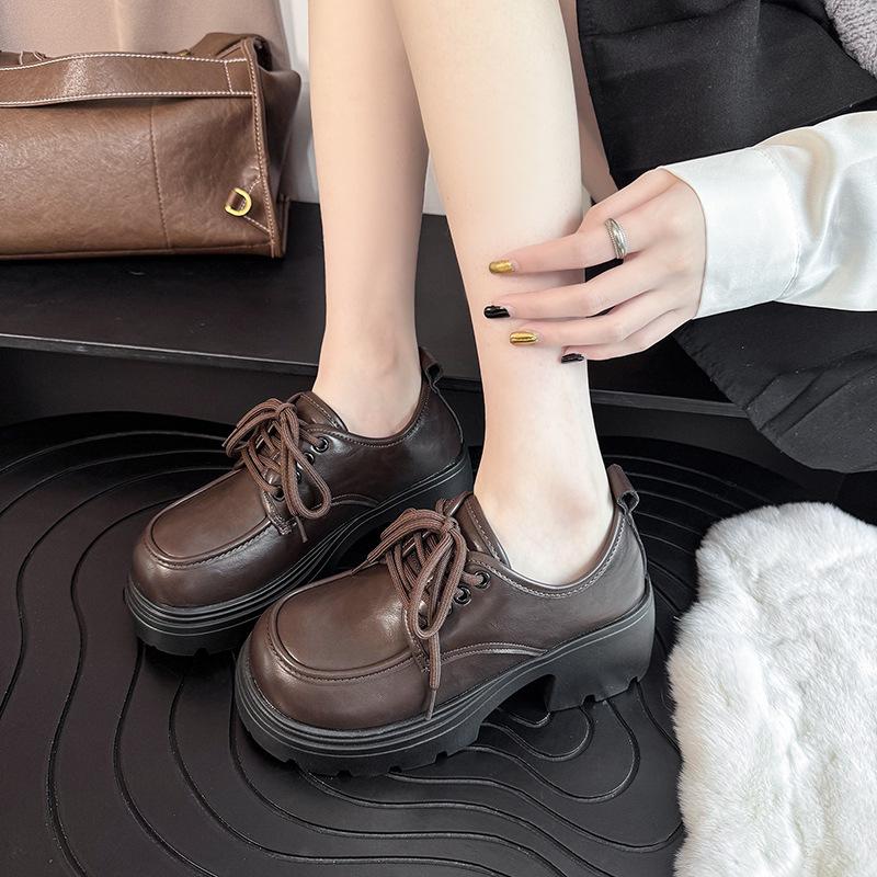 Versatile sweet and cool Mary Jane single shoes for women in the autumn of 2025, new thick-soled soft-soled British-style small leather shoes for wome