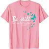 Be Still Know God Butterfly Graphic Men's Casual Round Neck Cotton T-Shirt