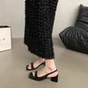 Women's High-heeled Sandals Open Toe Elegant Slingbacks Trendy Design 2025 Summer Ladies Shoes Large Size Back Strap Footwear