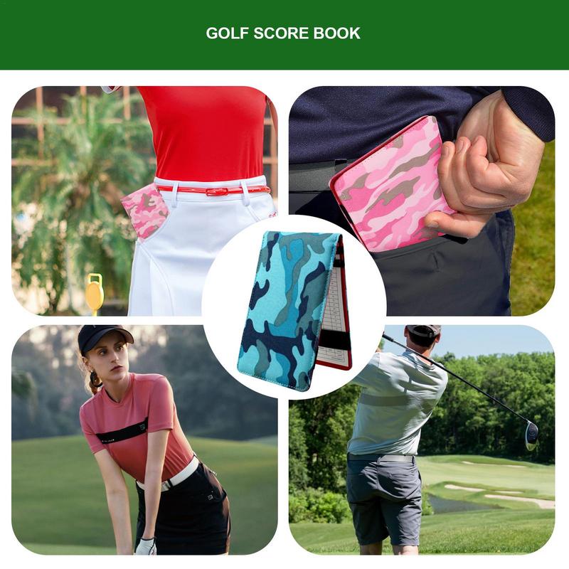 Golf Scorecard Book Sports Card Holder Golf Score Book Pencil Golf Log Book Oxford Cloth Golf Notebook Golf Journal Notebook