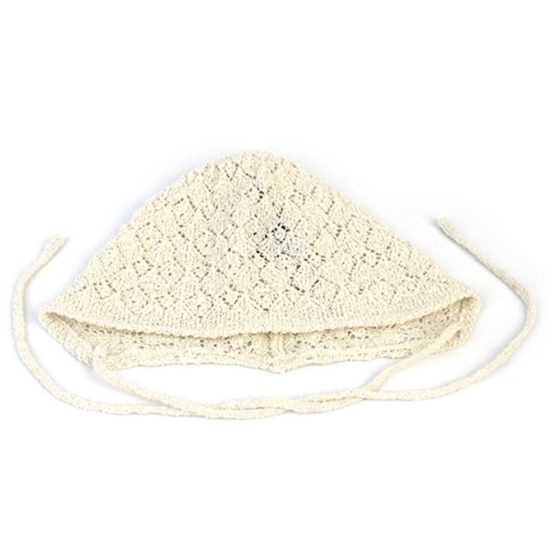 Universal chemistry Soft Cool Ivory Knit Bonnet Hat Bonnet Hat
