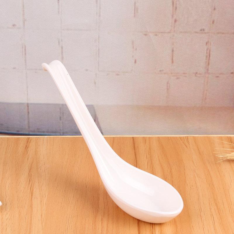 

3PC Japanese Imitation Porcelain Pattern Spoon Household Kitchen Accessories White Melamine Korean Spoon Lamian Noodles Spoon