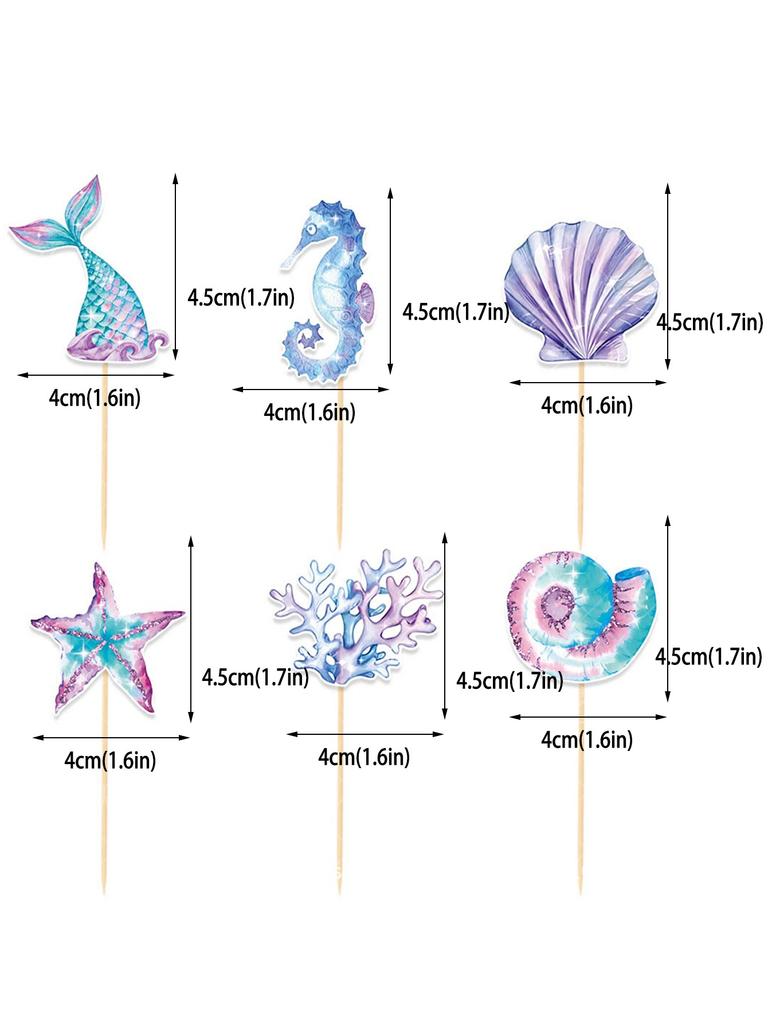 1 Set Mermaid Theme Garlands Pendants Seaweed Shell Jellyfish Conch Spiral Under The Sea Theme Girls 1st Birthday Party Decor