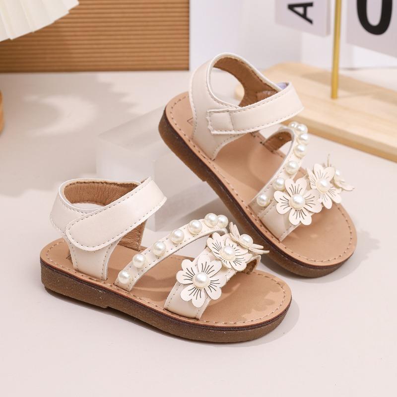 New Arrival Elegant Girls' Floral Princess Style Sandals Soft-Sole Sweet & Stylish Shoes for Toddlers Casual Kids Shoes Cute Girls Shoes