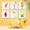 Minimalistyczne Plakaty Koktajlowe z Pędzlem i Farbami Akrylowymi Kolorowanie Według Numerów Zestaw do Malowania na Ścianę Obraz na Ścianę do Wystroju Salonu