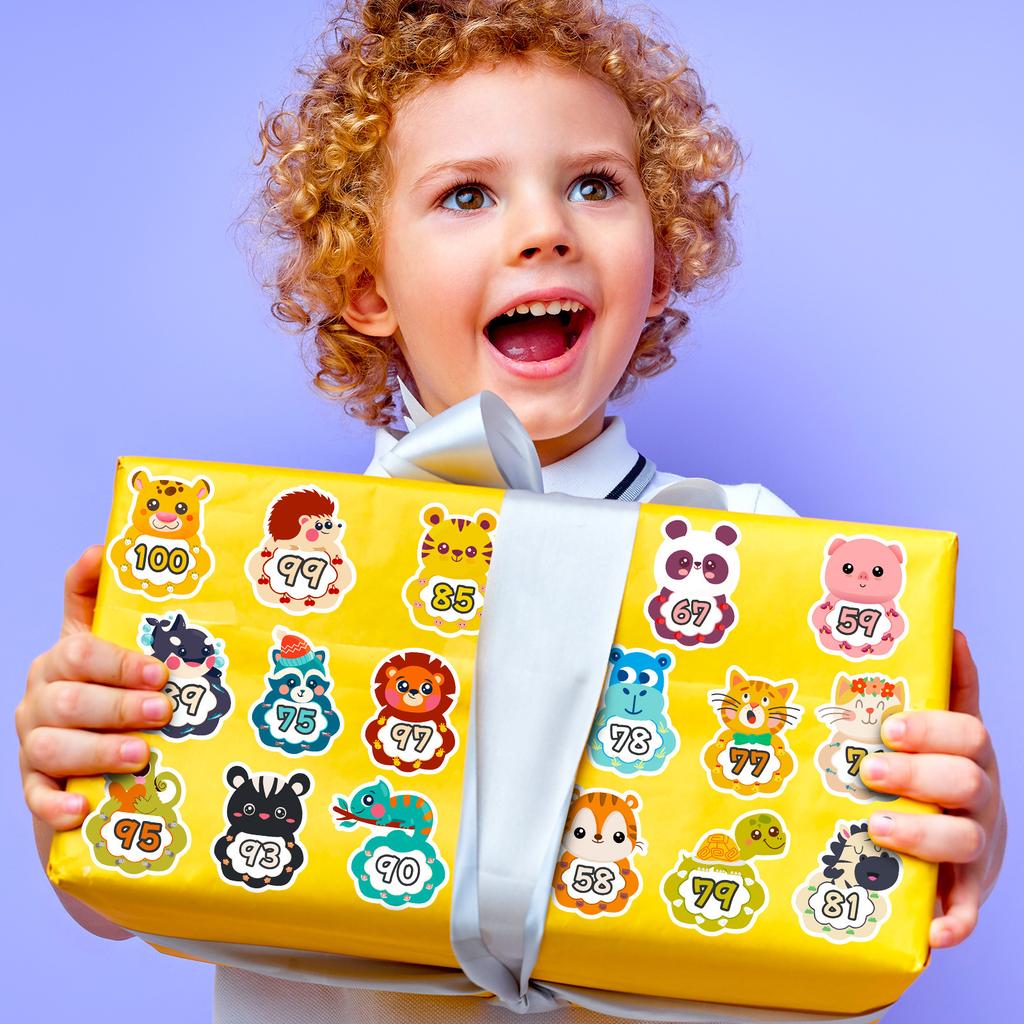50 Early Childhood Animal Digital Enlightenment Stickers for Babies and Kindergarten Students Enlightenment Cognition Digital Stickers