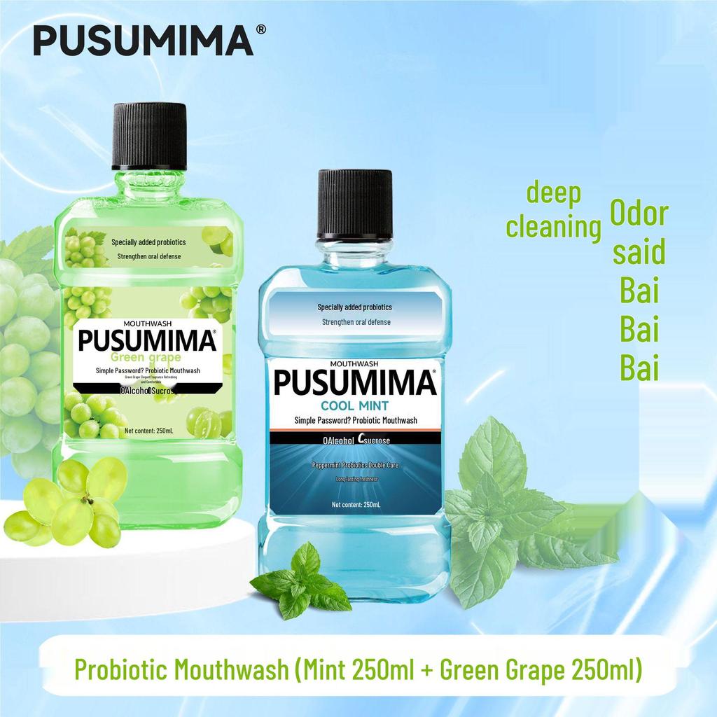 Minty Probiotic Antibacterial Mouthwash: Fresh Breath, Long-Lasting, Sugar-Free, Portable.
