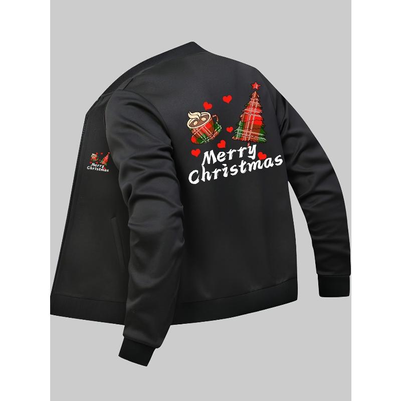 Men s Fleece Baseball Jacket, Thick Warm & Breathable XXL чёрный