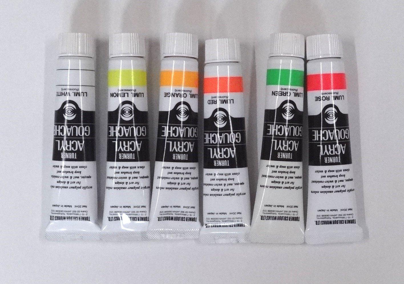 

Turner Acrylic Special Color Set Series 6 Gouache, 20ml, (Luminous Colors)