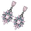 Bohemian Ethnic Style Geometric Women Earrings Acrylic Eardrops Rhombus Ear Stud Jewelry Gift