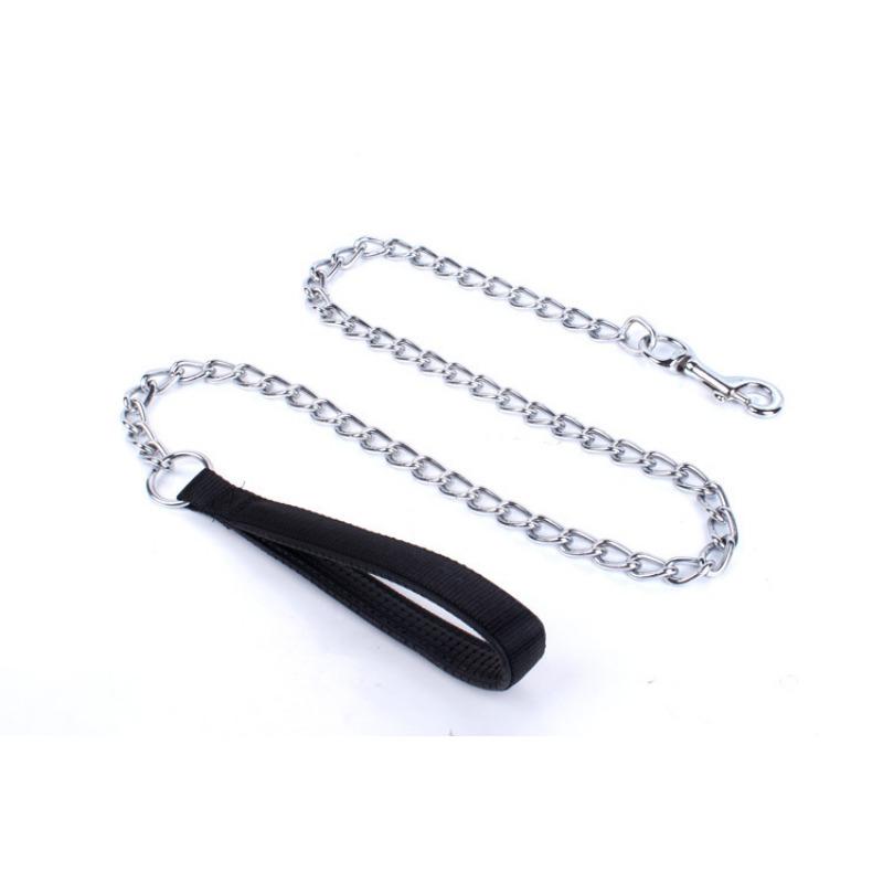 Dog Chain Dog Leash Twisted Dog Metal Iron Traction Pet Traction Leash Foam Handle Pet Traction Chain