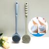 Silicone Back Scrubber for Shower, Soft Bath Body Brush with Long Handle