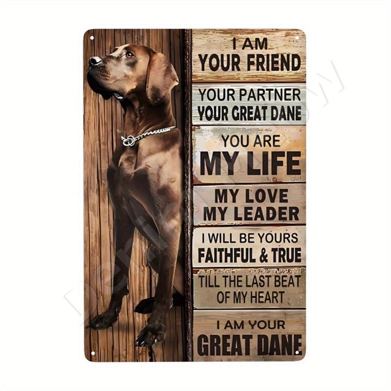 Dachshund Metal Tin Sign, Doberman Dog, Retro Art, Yorkie, Funny Pet Poster, Cafe, Kitchen, Home, Wall Decoration, Plaque Gif