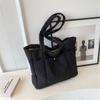 Women Padded Shoulder Bag Solid Color Large Capacity Fashion Laptop Handbag Soft Buffer Carrying Bag