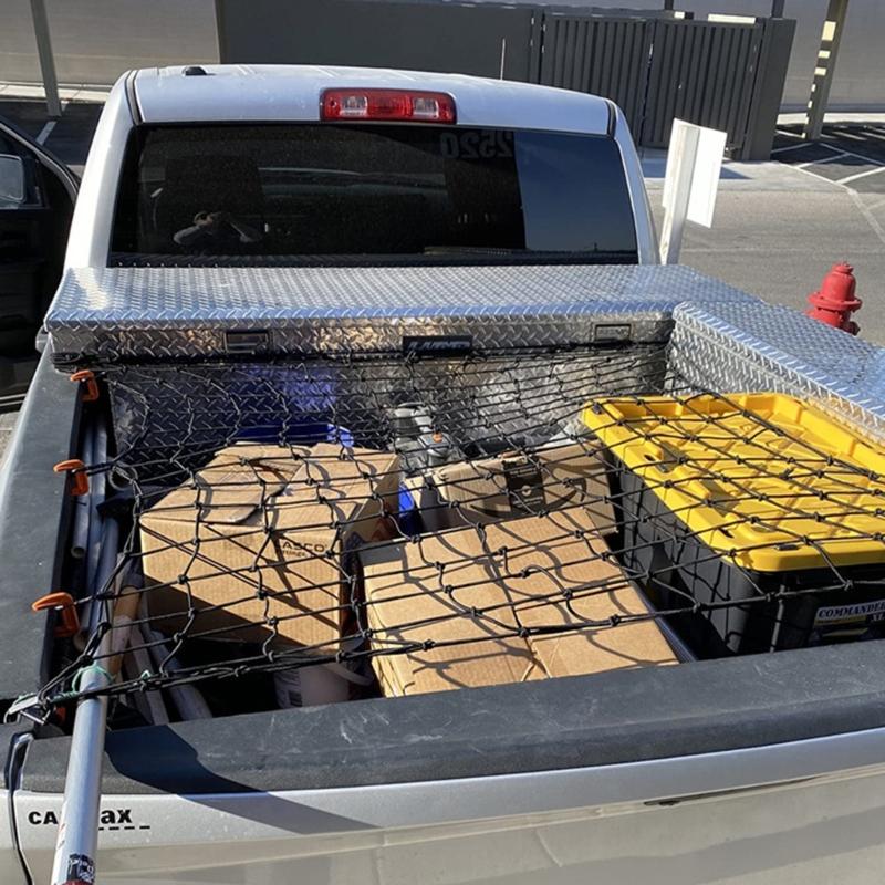 Car Trunk-Rooftop Net Latex Elastic Cargo Luggage Storage-Organizer Bungee Mesh Universal For Camping Travel-Offroad SUV