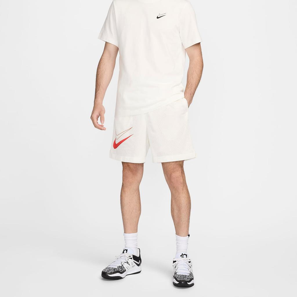 Nike SS24 Dri-Fit Logo Design Casual Lace-Up Mid-Waist Comfortable Sports Basketball Shorts Men Shorts Sail FN3038-133
