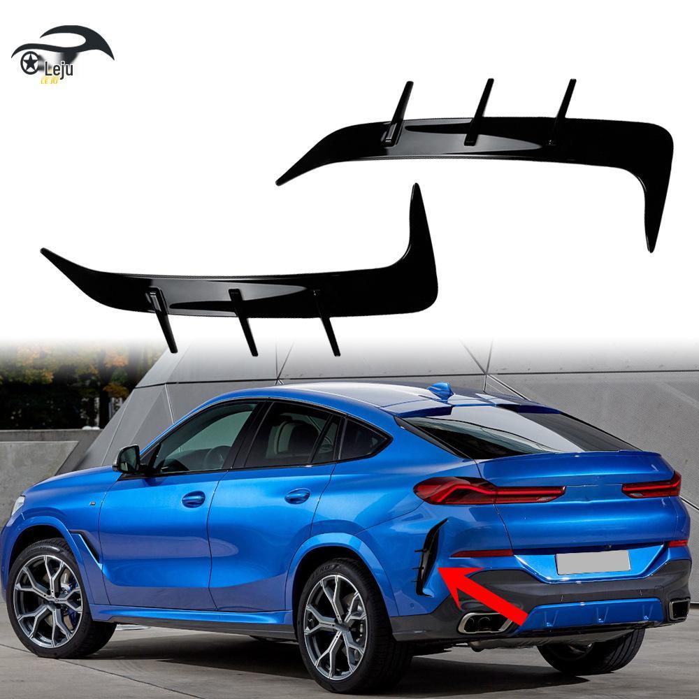 Decalcomania Sfiato Aria Diffusore Paraurti Posteriore BMW X6 G06, Nero Lucido