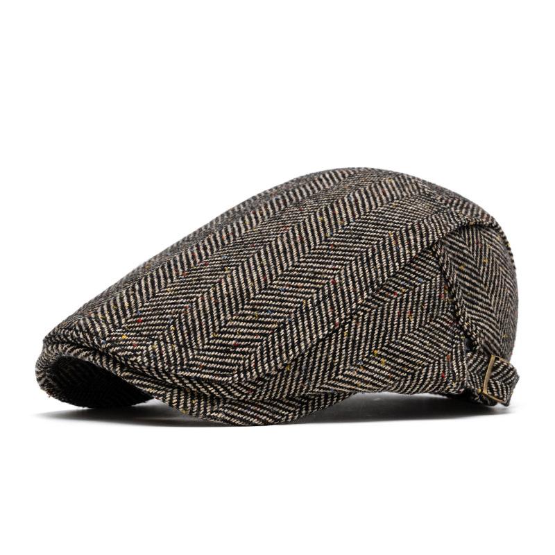 Men's Newsboy Cap British Vintage Beret Forward Cap