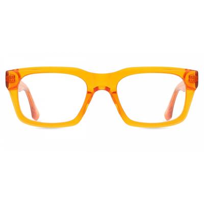 Full Rim Square Transparent Orange Smartbuy Collection Citrus 94750 C4 Fashion Unisex Eyeglasses