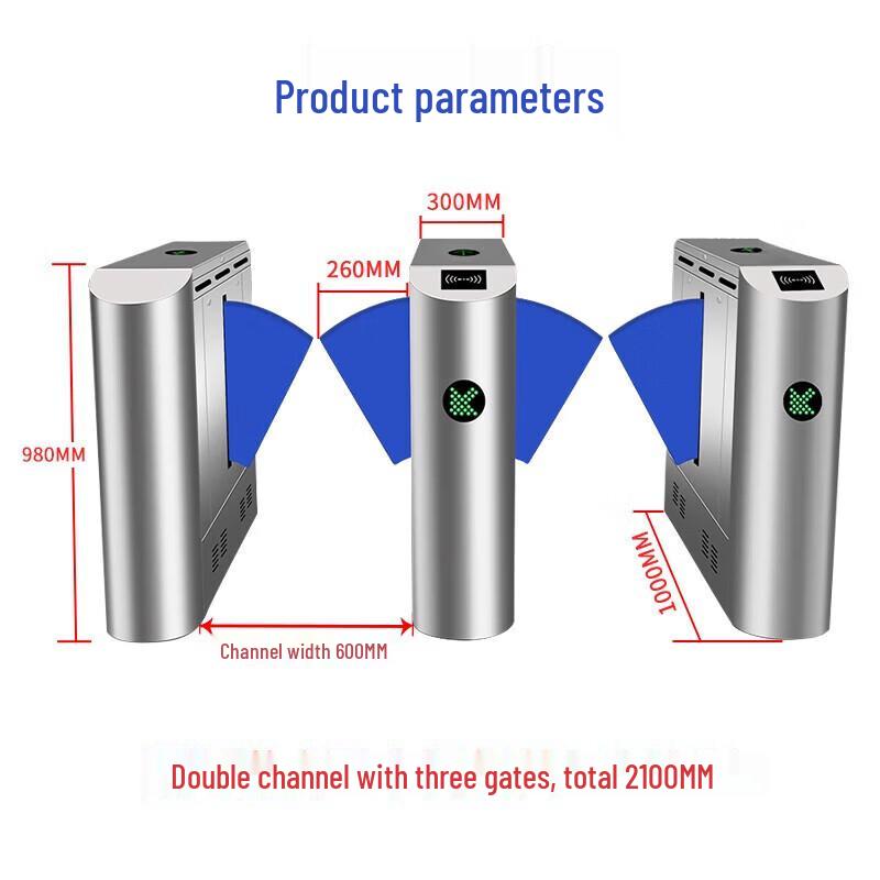 Realand ZD806-2 Multi-Functional Access Control Swing Gate