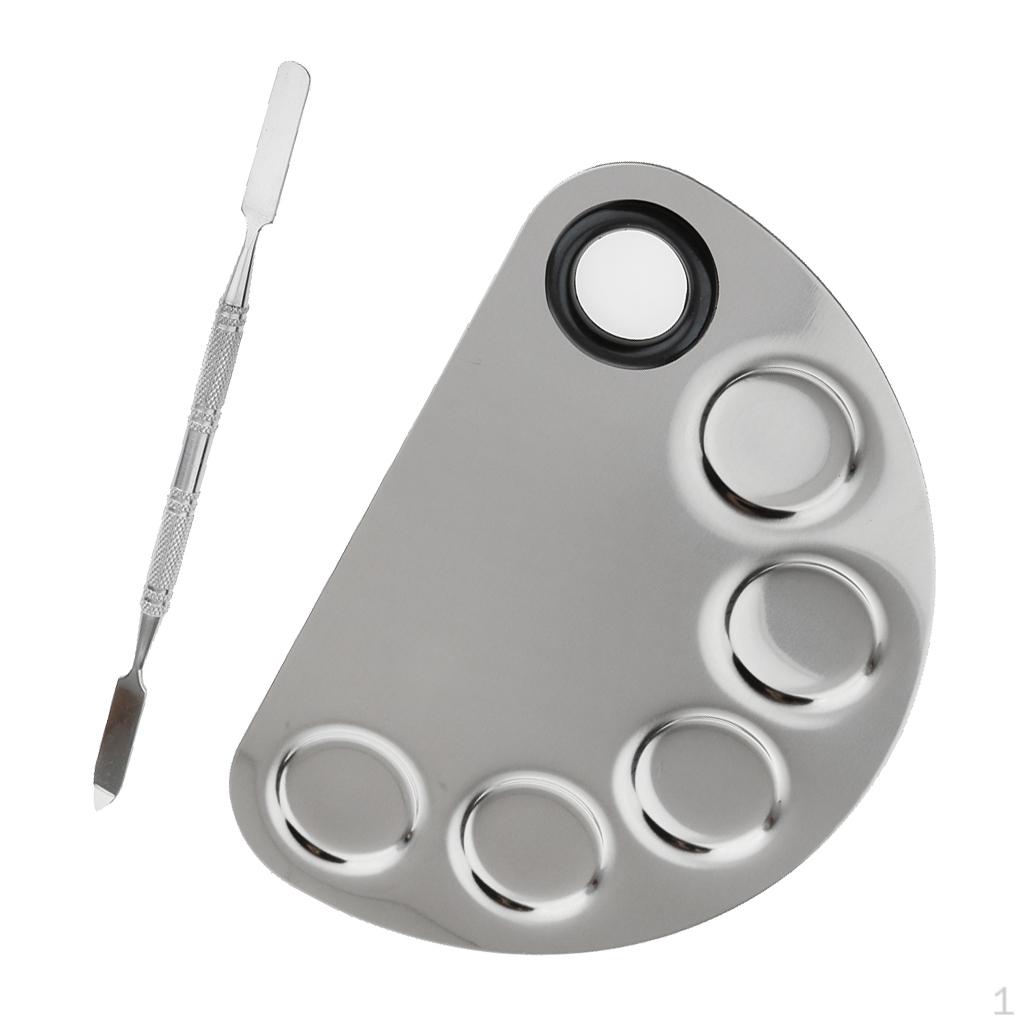 

Set Of Stainless Steel Stylish Shape Foundation Lipstick Concealer Pigment Makeup Palette With