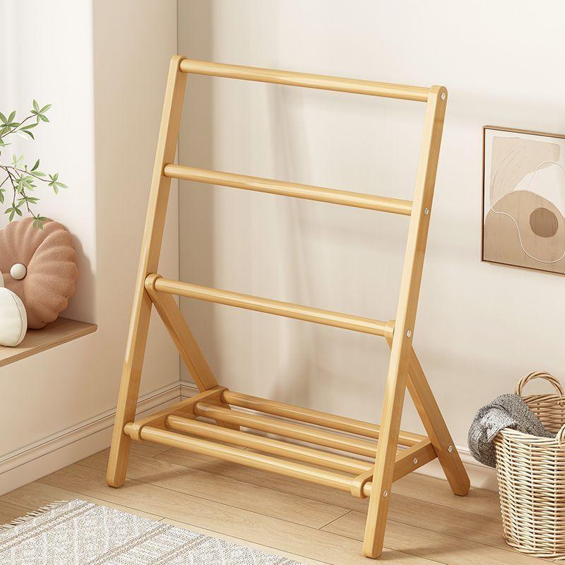 Foldable Coat Racks Wooden Floor Removable Space Saving Clothes Racks Cheap Hallway Wardrobe Organizer Shelf Dressing Rooms