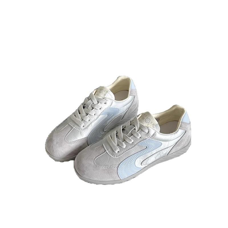 2025 summer new soft-soled soft leather Forrest Gump shoes women's versatile retro casual sports red German training shoes ins tide