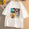 Demon Slayer Anime T-shirt Kimetsu No Yaiba Unisex Pattern T-shirt Summer Casual Cartoon Streetwear Anime Fashion Gift