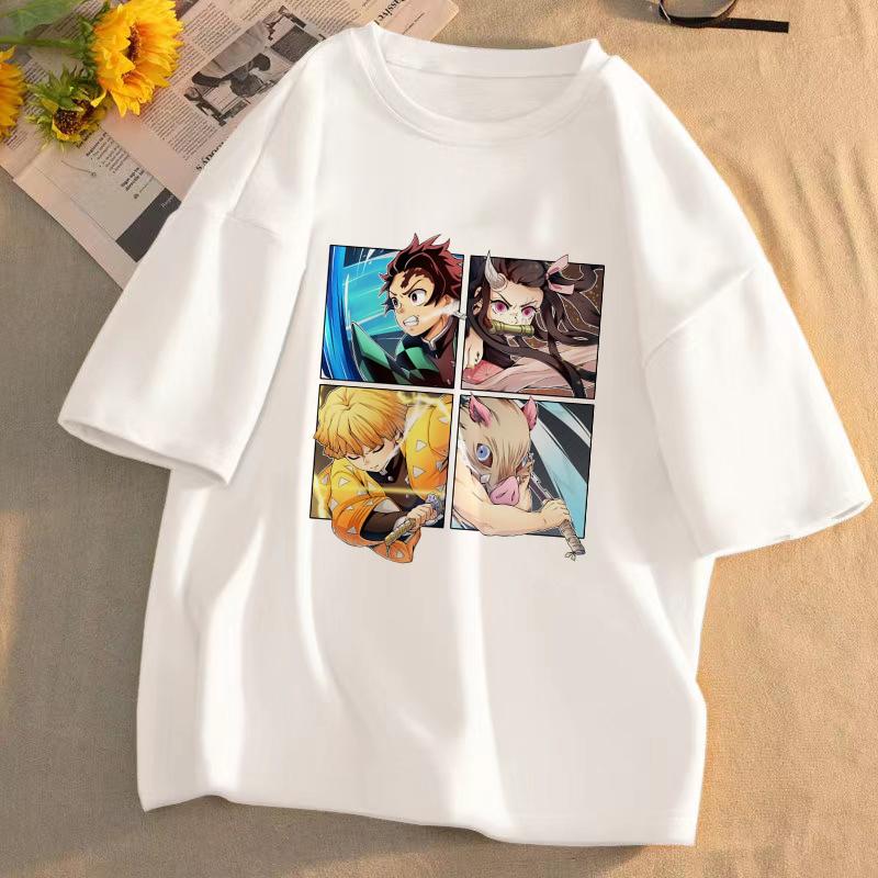 Demon Slayer Anime T-shirt Kimetsu No Yaiba Unisex Pattern T-shirt Summer Casual Cartoon Streetwear Anime Fashion Gift