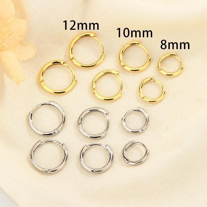Minimalist Plain Hoop Earrings For Women High End Cartilage Studs Niche Design Ear Care Circle Ear Buckle Jewelry